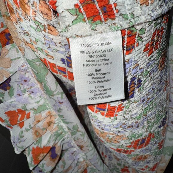 Veronica Beard "Saera" Floral Smocked Mini Dress - Women's US Size 8 - Picture 13 of 15